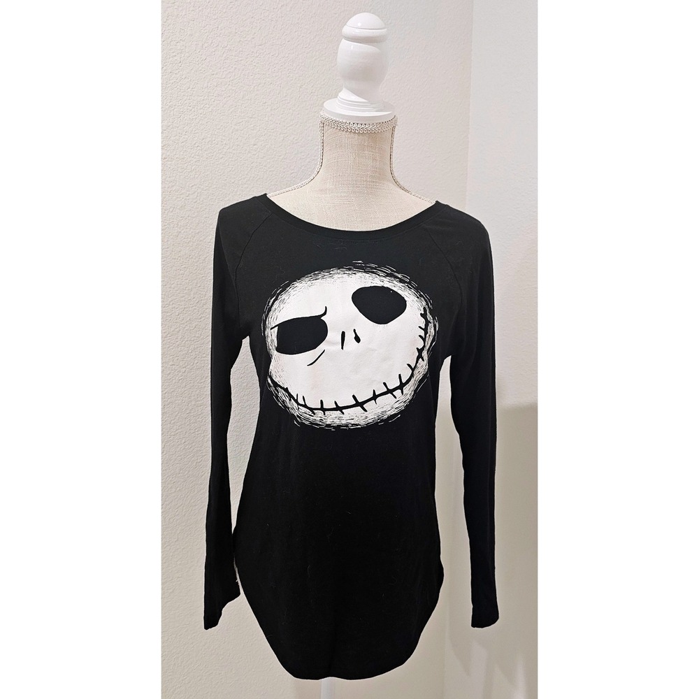 Disney Nightmare Before Christmas Jack Skellington Long Sleeve Shirt a Slim XL